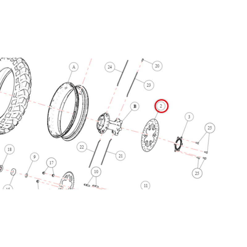 Rear Brake Disc Guerrilla/Himalayan 450/Bear 650