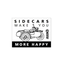 Ural Aufkleber "Sidecars make you more happy"