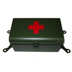 First Aid Box Green with Red Cross Logo