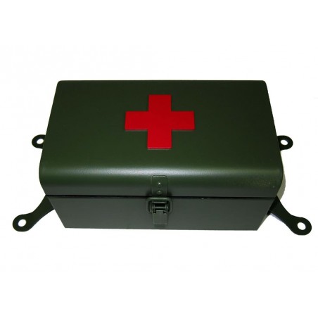 First Aid Box Green with Red Cross Logo