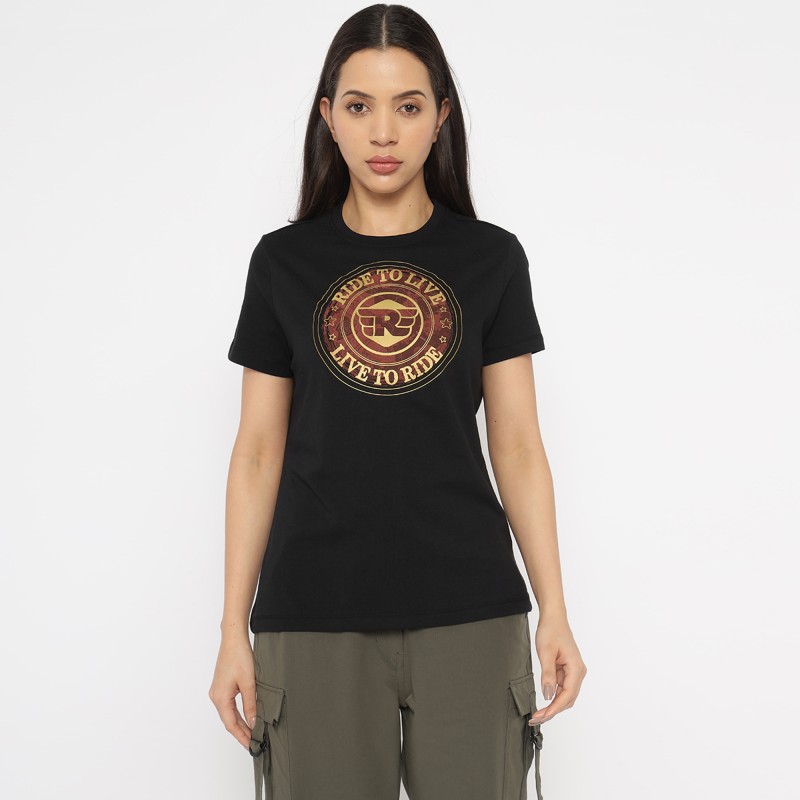 Royal Enfield T-Shirt Women Metallic Seal Logo