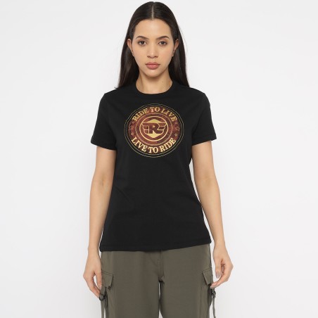 Royal Enfield T-Shirt Women Metallic Seal Logo