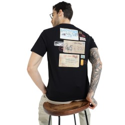 Royal Enfield T-Shirt RE-Postcards schwarz