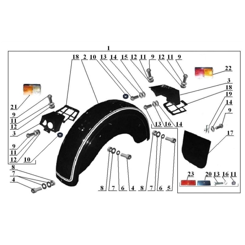 Beiwagenkotflügel grundiert Ural ab 2008