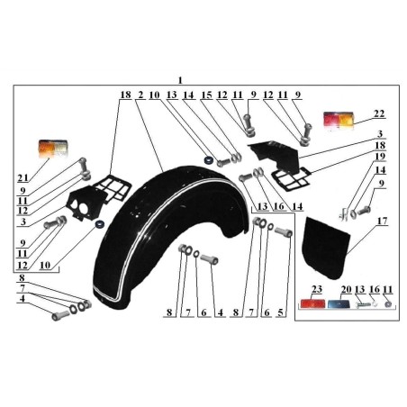 Beiwagenkotflügel grundiert Ural ab 2008