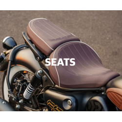 Custom Fahrer Sitz Braun Goan Classic 350