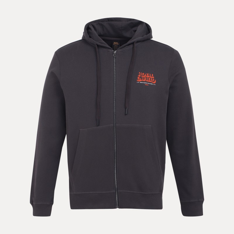 Black Royal Enfield Hoodie - Hooded Sweater Jacket