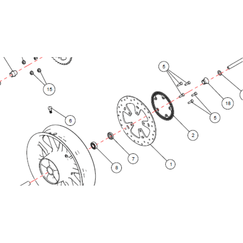 Brake disc rear Super Meteor/Shotgun/Classic/Bullet 650