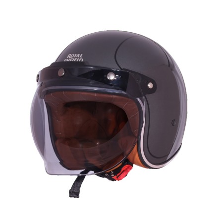 Royal Enfield Bobber Jet Helm Grau