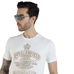 Royal Enfield T-Shirt CANON CREST TEE weiß
