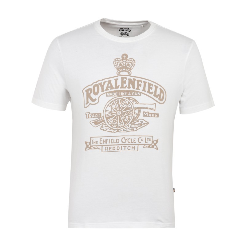 Royal Enfield T-Shirt CANON CREST TEE weiß